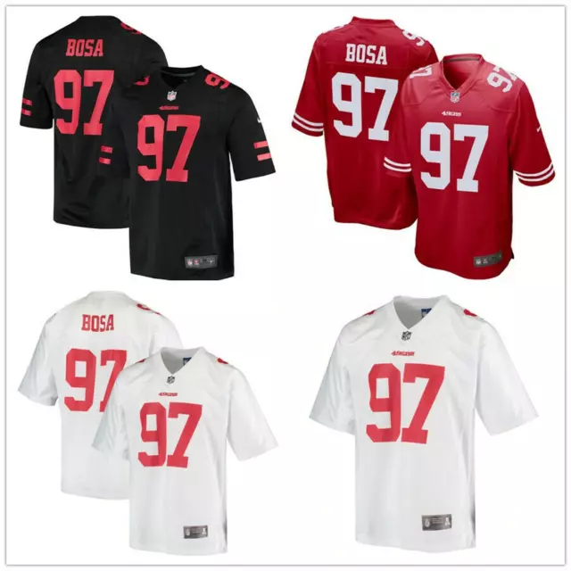 NFL Herren Nick Bosa #97 San Francisco 49ers American Football Trikots Genäht /