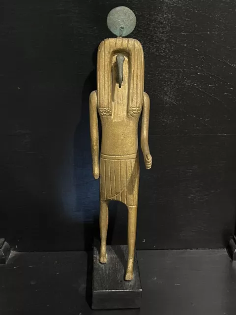 statuette bois vers 1950 egypte avec elements bronze Basse Époque