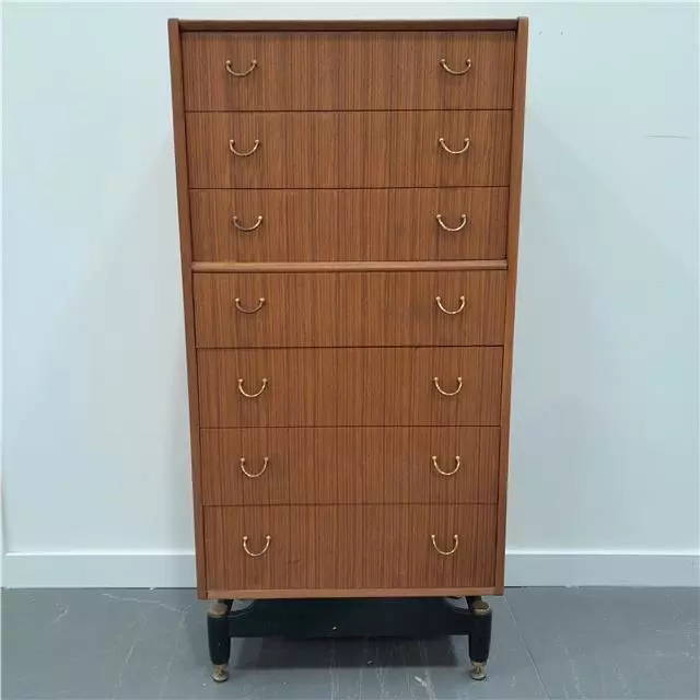 Vintage Mid Century G Plan Librenza Tall Teak Chest of Drawers Tallboy E Gomme