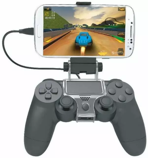 Soporte Clip Para Movil Smartphone Para Mando De Juego Ps4 Con Cable Otg