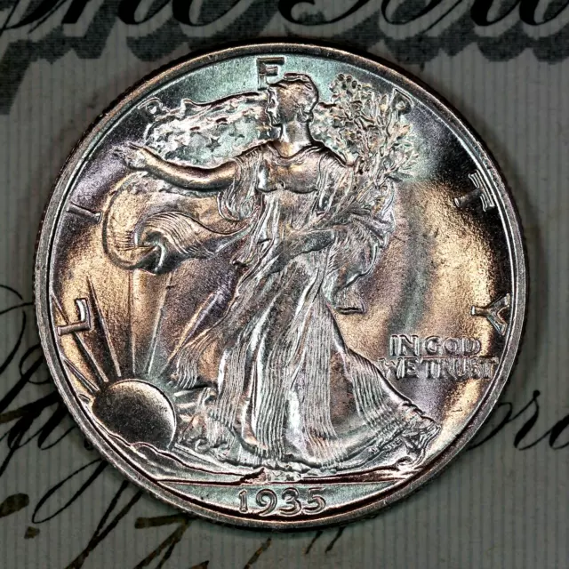 * 1935-P * Superb+ Gem Bu Walking Liberty Half-Dollar * From Original Collection