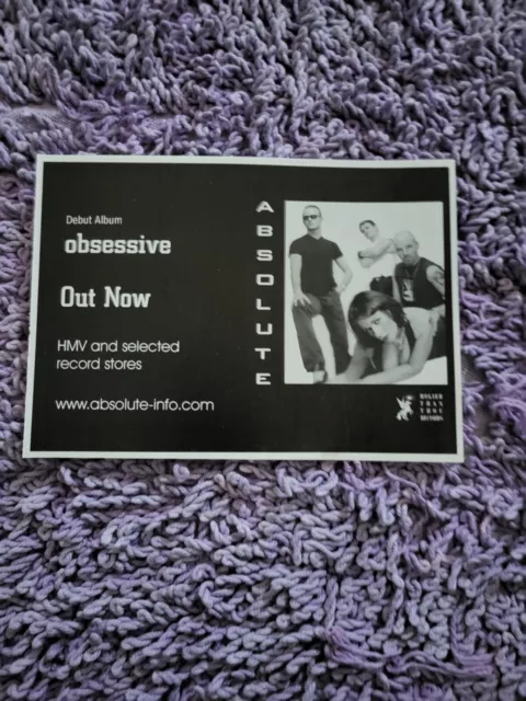 Tpgm51 Advert 5X8 Absolute : 'Obsessive' Debut Album