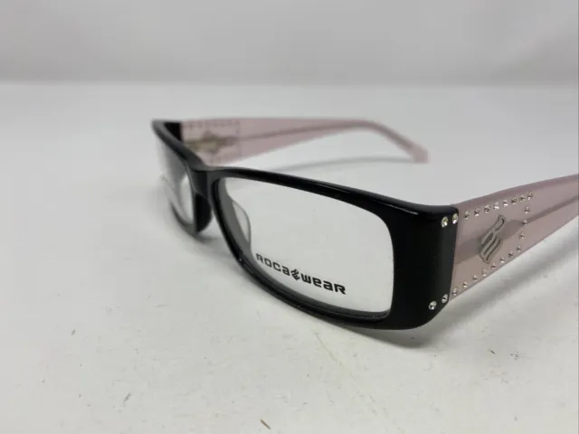 Rocawear Eyeglasses Frame R78 OXPNK 54-15-135 Black/Pink Full Rim Plastic TS62 2