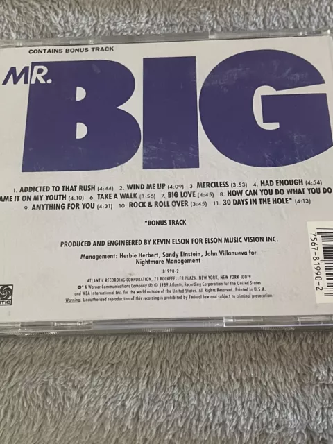 Singed Mr Big CD Jacket by Paul Gilbert And Billy Sheehan