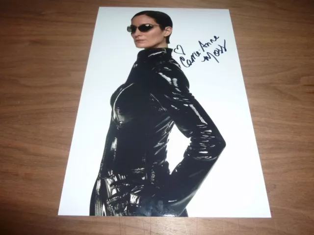 CARRIE ANNE MOSS signed 12X8 photo MATRIX + COA