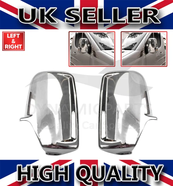 Chrome Abs Door Wing Mirror Covers For Mercedes Sprinter Vw Crafter 2006-2017