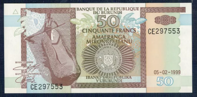 Burundi 50 Francs 1999 P.M. N° 36b Uncirculated Of Print - Gian 7