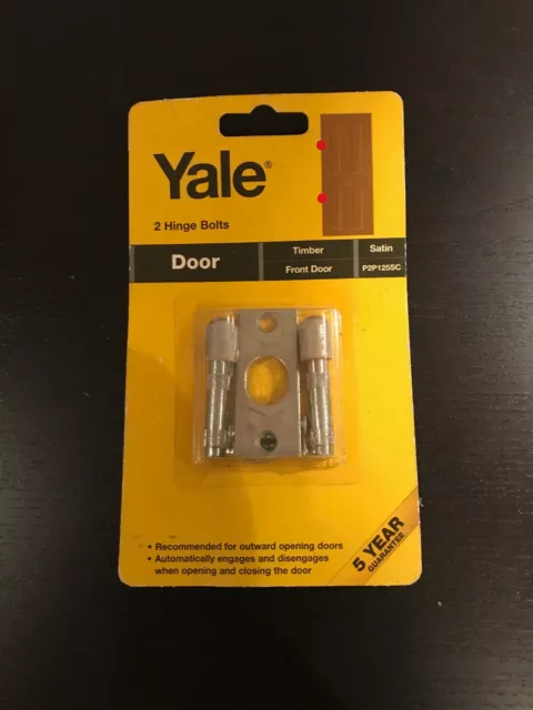 Yale Hinge Bolts Pair Satin (P-125-SC). Timber. Front Door.