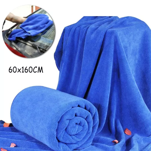 Serviette de nettoyage en microfibre bleue pour détails de voiture douce et lé