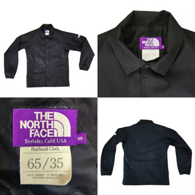 Rare Authentic The North Face Purple Nanamica Label Bomber Jacket Black snap on