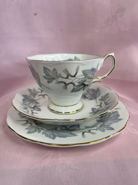 royal albert bone china england silver maple tea trio ✅ 1148