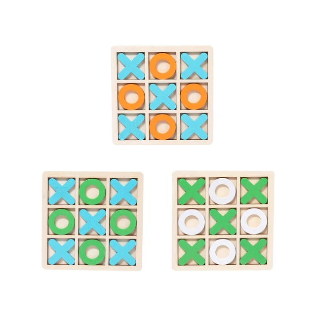 Yinanstore Jeu de Tic TAC Toe Amusant Jouet XO Jeux de Famille Jouets Éducatifs Classiques Jeu d'Échecs XO Rien et Croix pour Familles Enfants Adultes 12 Pcs