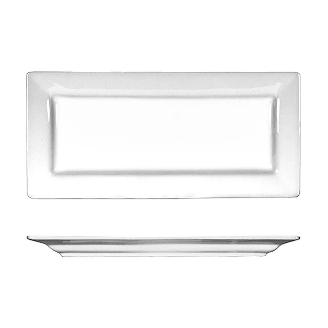 Int'l Tableware EL-17 Elite Bright White 11" x 5.13" Platter - 12 / CS