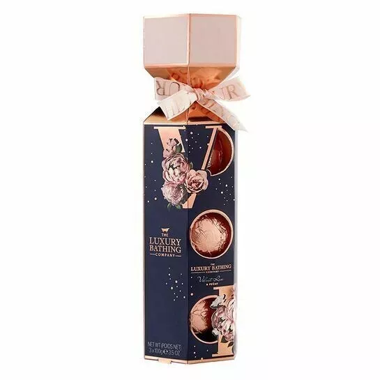 LUXURY BATHING COMPANY Floral Glamour Velvet Rose Raspberry Gift