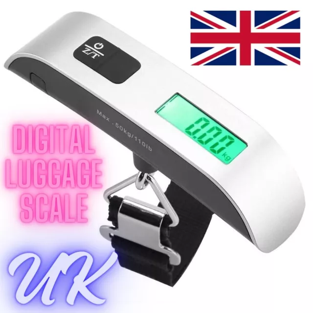 Digital Luggage Weighing Scales Suitcase Bag Portable 50kg LCD Travel Electronic