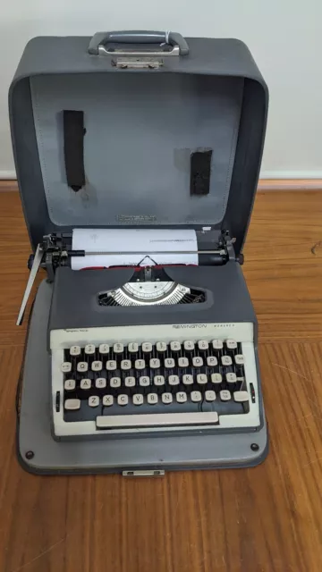 Remington Monarch Typewriter - With Purchase Docket and Case - Vintage 1979