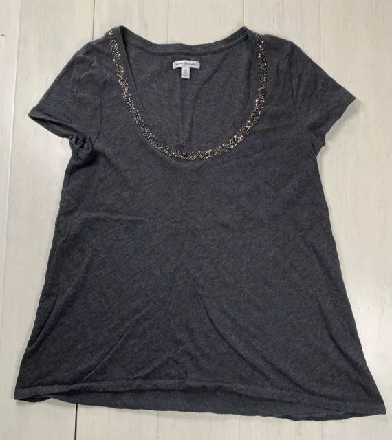 women’s American Eagle outfitters scoop neck T-shirt size medium gray