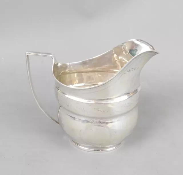 Georgian Newcastle Sterling Silver Cream Jug Antique c1800 George III Bright Cut