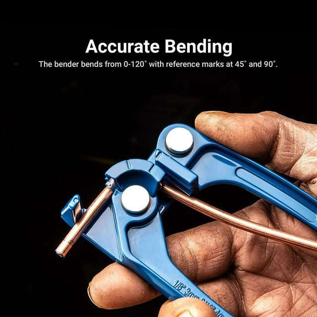 1/8 3/16 1/4" Tube Bender Tubing Fuel Brake Refrigerant Bending Line  T2T1