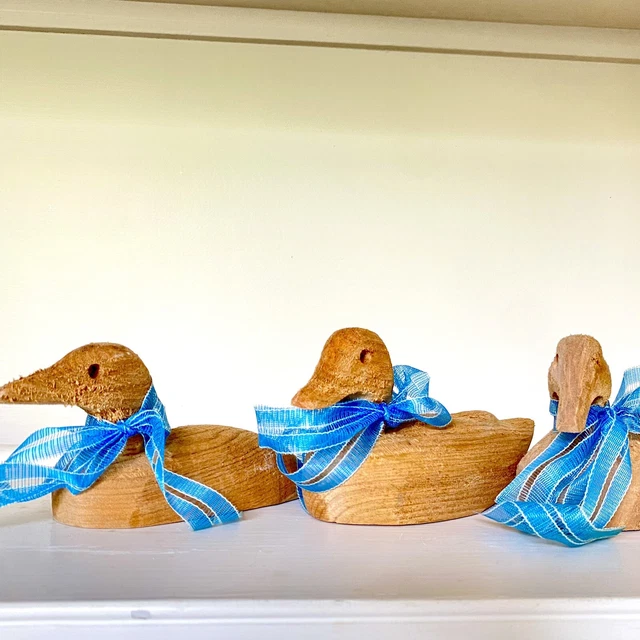 25+ Vintage Wooden Ducks By Country Ways Deco Solid Wood Unfinished No Paint