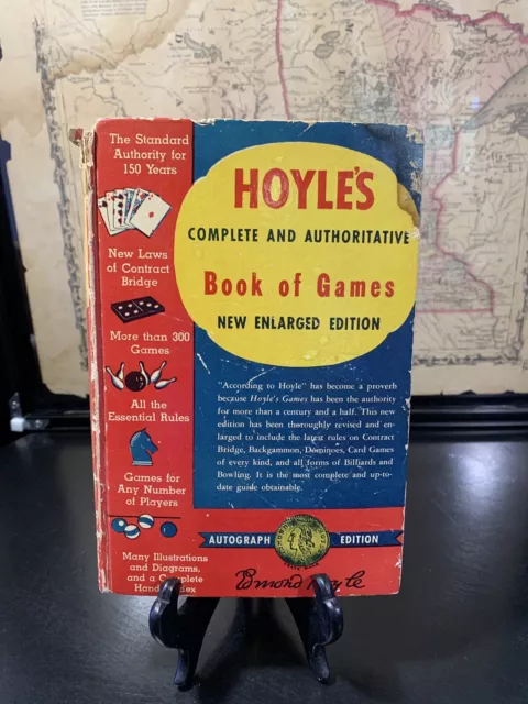 Hoyle's Complete and Authoritative Book of Games 1940 Good Condition W/ DJ