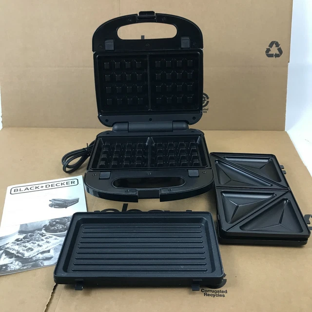 BLACK+DECKER 3IN1 WM2000SD 3in1 Waffle, Grill & Sandwich Maker