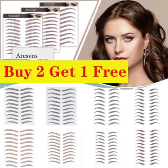 6D Eyebrows Tattoo Real Look Sticker False Eyebrow Waterproof Stick On Makeup UK