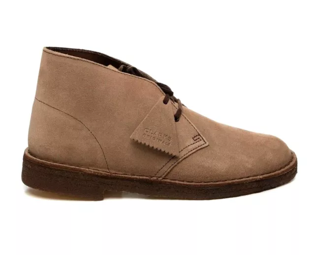 Clarks Desert Boot Scarpe da Donna Polacchine Stivaletti Scamosciato  Wolf Beige