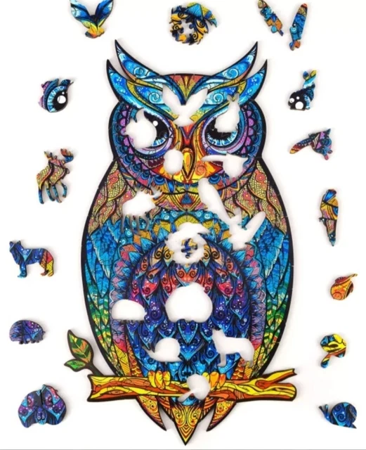 Wooden Jigsaw Puzzle Charming Owl 3