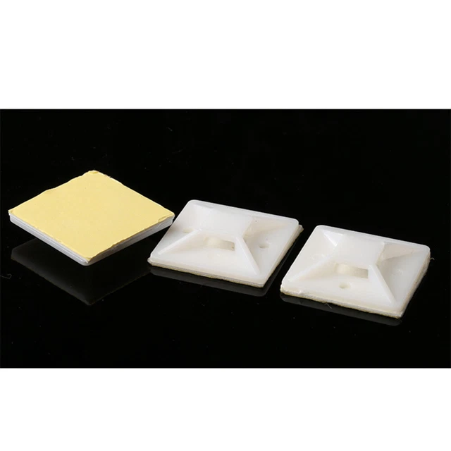 100 pz supporti cravatta per cavi autoadesivi supporti cravatta con cerniera basi per home office