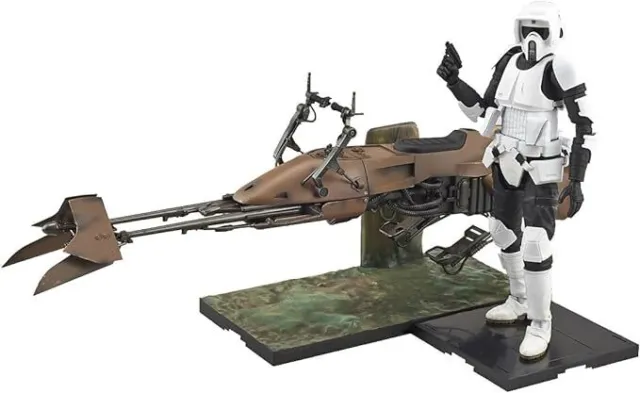 Star Wars Return of the Jedi Scout Trooper&Speeder Bike Model kit BANDAI New