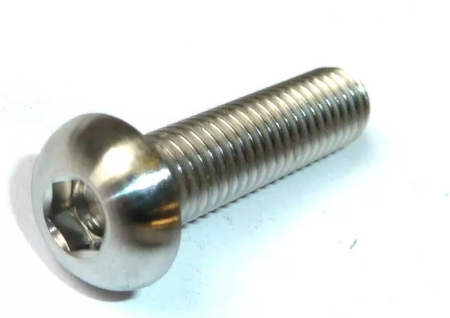 M6 X 10mm Bouton Tête Titane Ti GR5 Course Spec Boulons 1.0 MM Standard