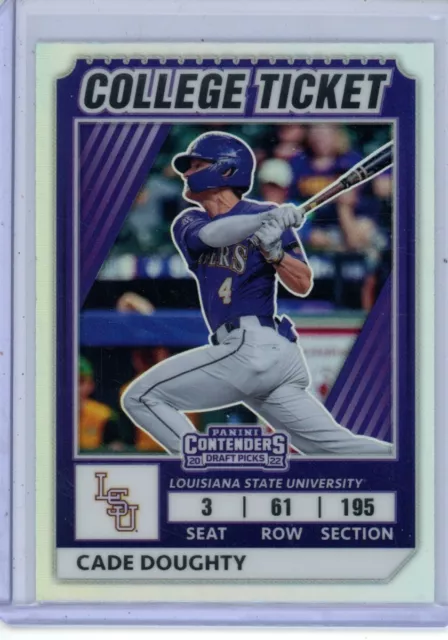 2022 Panini Elite Extra Edition College Tickets Optic Holo Cade Doughty #29