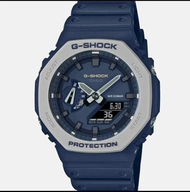 New Custom Casio GA2110ET-2A G-Shock Earth Tone Colors Mens Blue/Pink Watch