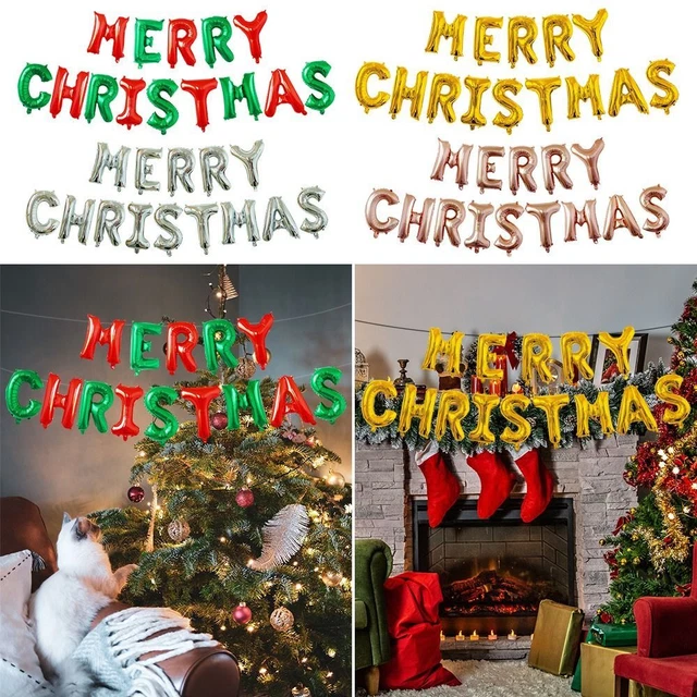 Láminas de colores globos alfabeto globos feliz Navidad celebrar Navidad