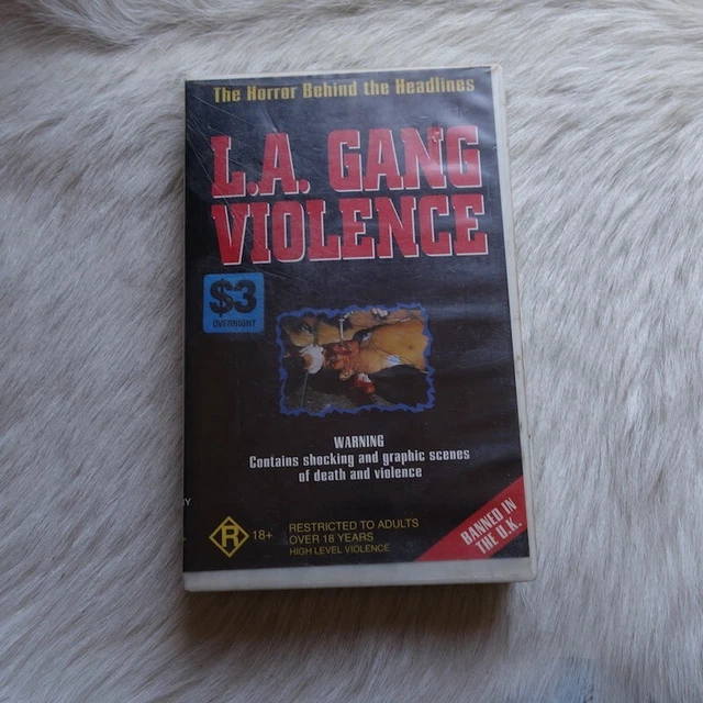 VINTAGE LA GANG VIOLENCE Movie VHS Big Box Vintage R Rated Movie Vtg ...