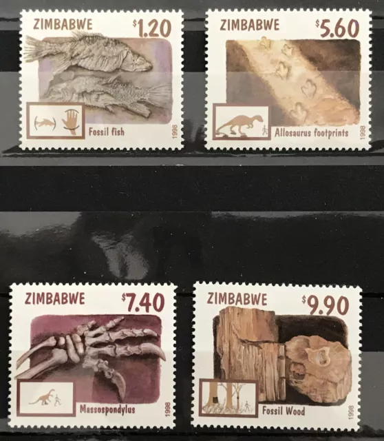Zimbabwe - 1997 Set Fossili Lmm Sg 970-973