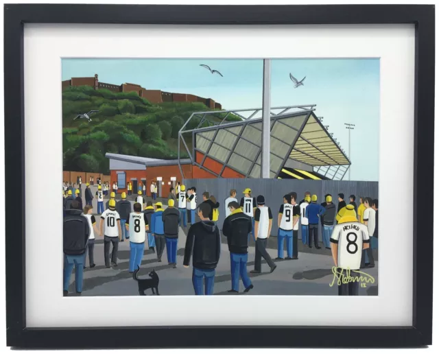 Dumbarton F.C High Quality Framed Football Art Print. Approx A4.