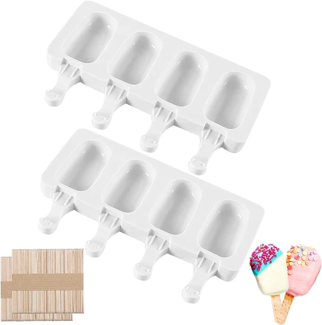 Stampini Ghiaccioli In Silicone - 2 Stampi Con Bastoncini, Per Gelati Fatti In Casa