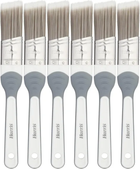 6x Harris Seriously Good No Loss Walls & Ceilings Angled Paint Brush 1"/25mm
