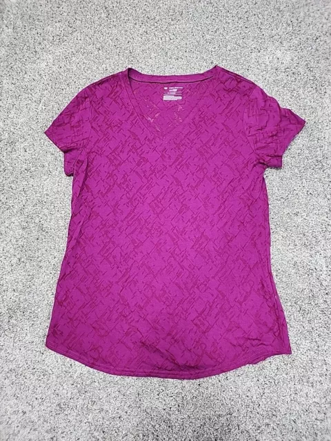 Tek Gear Dry Tek Womens Purple Sleeve Light See Through Pullover T Shirt Size S