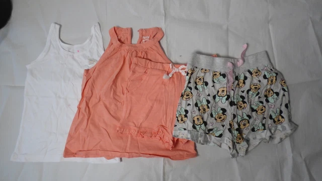 Girls Summer Bundle Lot  4 Top and Shorts Outfit Sets Age 67 8 Yrs Primark F&F