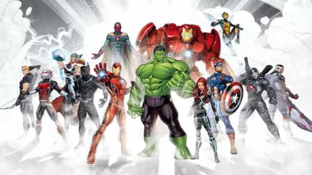 Marvel Vengadores Set de Regalo Gigante Foto Papel Pintado + Pared Lámpara LED 3