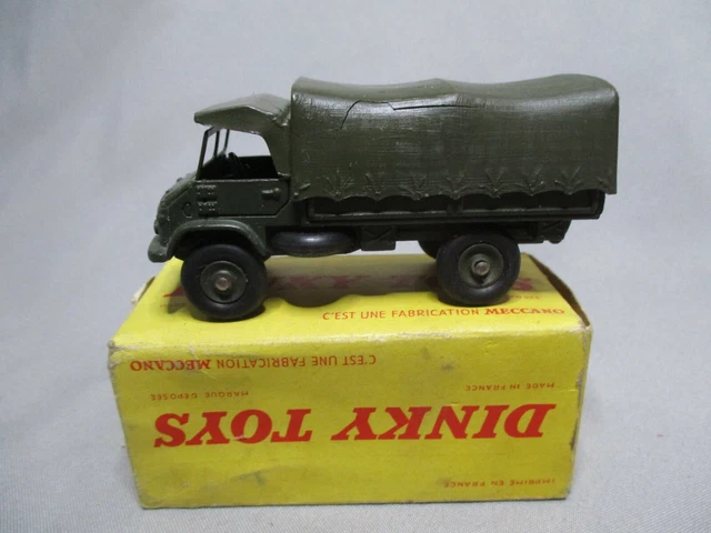 Dinky Toys Ancienne #821 - Mercedes Unimog Militaire - Bon état, En Boîte