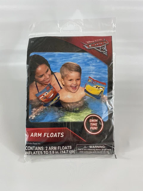 DISNEY PIXAR CARS Lightning McQueen Inflatable Arm Floats Water Wings ...