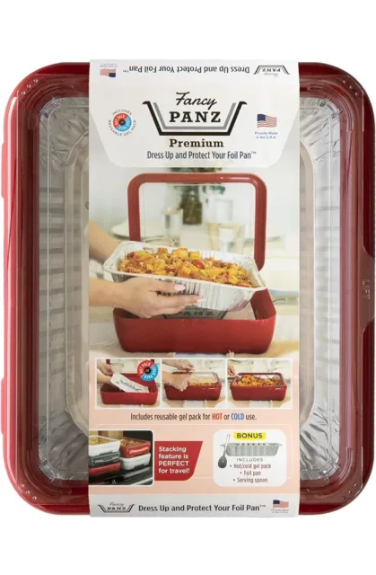 Fancy Panz Classic Dress Up & Protect Your Foil Pan Made in USA 11x9x2 (White)