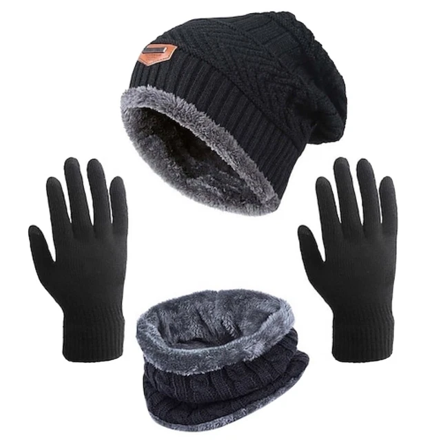 Conjunto De gorro de invierno conjunto de gorro,bufanda y guantes