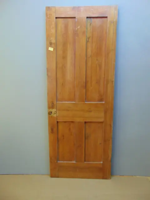 Door  29 1/2" x 77 1/4"  Pine Victorian Door 4 Panel Internal Wooden ref 133D