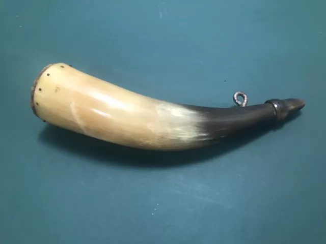 Antique 18th Century Powder Horn two-tone Small size! Great Display Condition!