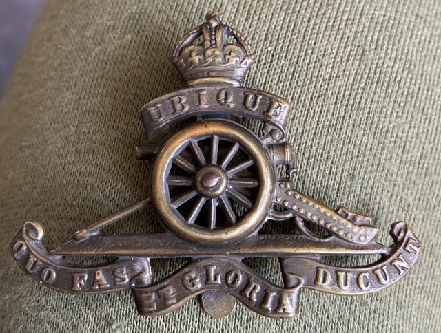 ORIGINAL WW1/WW2 BRITISH Army Royal Artillery Cap Badge £7.99 - PicClick UK